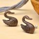 Antique Swan Iron Cabinet Knobs
